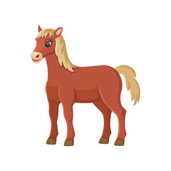 Cartoon horse for kids. Farm animals.Vector illustration