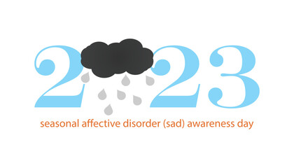 Seasonal affective disorder (SAD) awareness day is observed every year in July.banner design template Vector illustration background design.