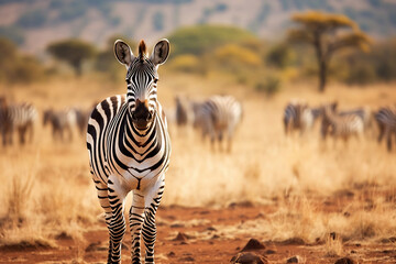 Obraz premium zebra in the savannah