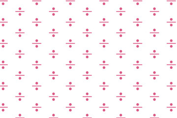 modern abstract seamlees pink rose division pattern on white background