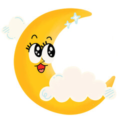 Cute Moon Drawing