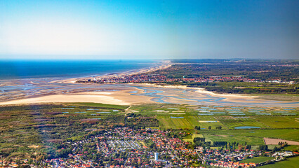 North of France and Bay of Somme in French Channel coastline