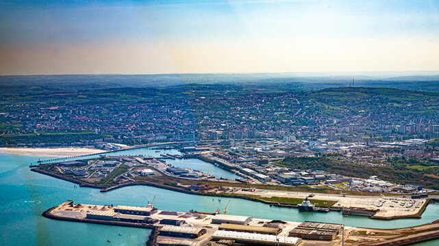 North of France and Bay of Somme in French Channel coastline