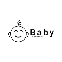Baby logo simple and minimalist logo design