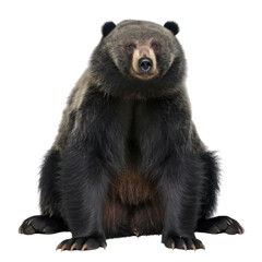 close up of a bear isolated on transparent background cutout