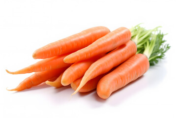 Carrots isolated on white background Generative AI