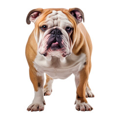 Fototapeta premium english bulldog puppy isolated on transparent background cutout