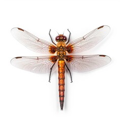 Dragon fly isolated on white background, generative AI