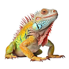 Naklejka premium iguana isolated on transparent background cutout