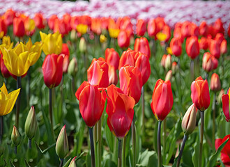 Fototapeta premium field of tulips