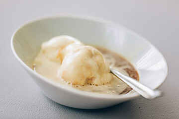 Vanilla ice cream with espresso