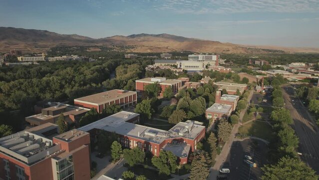 The Math and Science buildings of Boise State University in Idaho