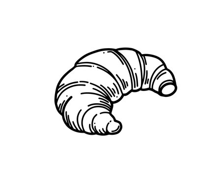 croissant icon Outline Simple vector illustration	