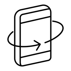 AR Smartphone Thin Line Icon
