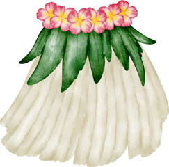 watercolor hula skirt
