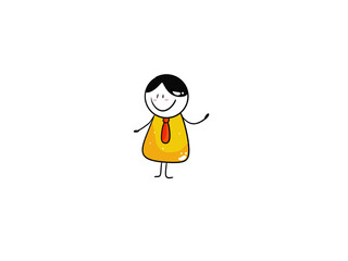 Cartoon characters express their expressions and emotions.