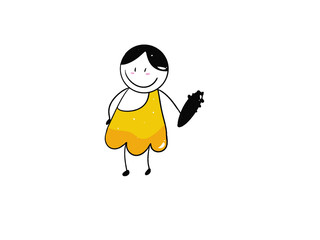 Cartoon characters express their expressions and emotions.