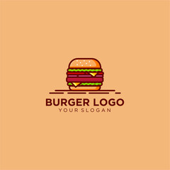 burger and softdrink logo icon