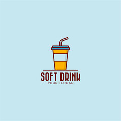 burger and softdrink logo icon