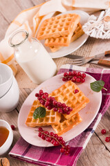 Waffles red currant and mint. - 611723317