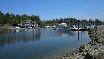 Fototapeta na wymiar Boats in Vancouver marina