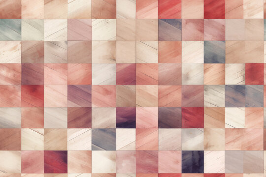 Textur Nahtlos wiederholendes Muster - Helles buntes Holz - Vintage und Retro Parkett  und Laminat im Patchwork Stil