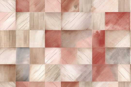 Textur Nahtlos wiederholendes Muster - Helles buntes Holz - Vintage und Retro Parkett  und Laminat im Patchwork Stil