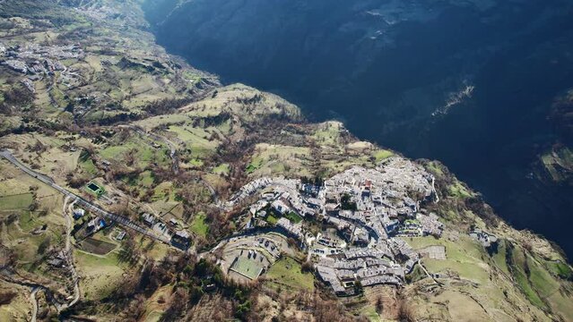 Aerial view of the village of Capileira	