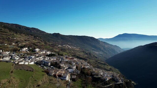 Aerial view of the village of Capileira	