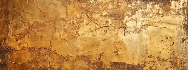 Distressed painted surface. Gold, brown, black antique and aged metal, wall. Vintage texture backdrop. Generative Ai. - obrazy, fototapety, plakaty