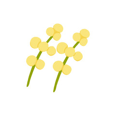 Basket of yellow flower