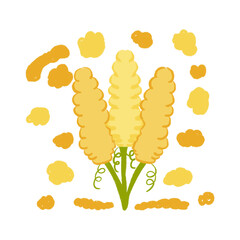 Basket of yellow flower