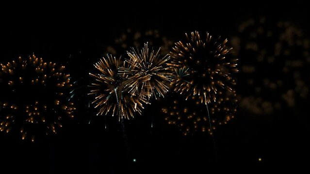 Fireworks Explosion on black Background