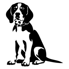 Fototapeta premium Beagle dog cartoon on white background illustration