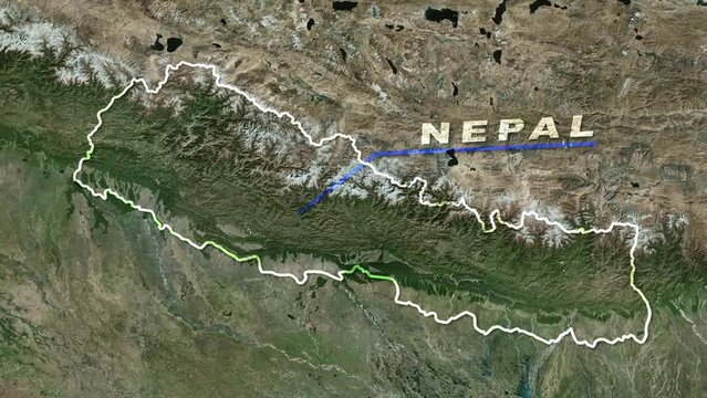 Nepal Map Animation