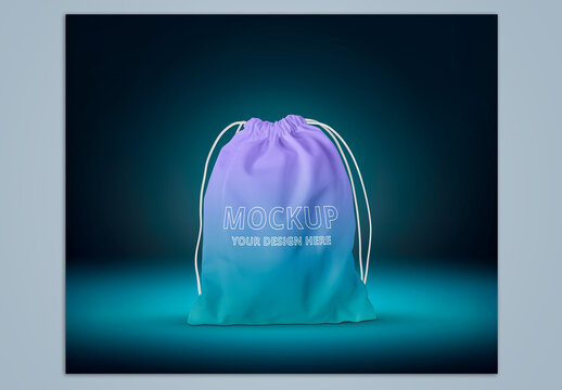Drawstring Bag Mockup