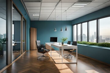 modern interior office fully furnished