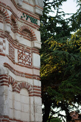 Ancient architecture next to a tree