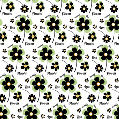 geometric love flowers pattern background texture and abstract design