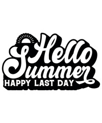 Hello Summer Happy Last Day design