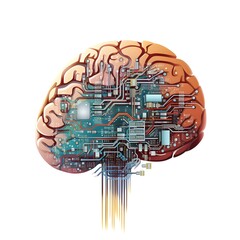 Obraz na płótnie Canvas Artificial Intelligence brain