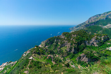 Fototapeta na wymiar view from Ravello, Italy 