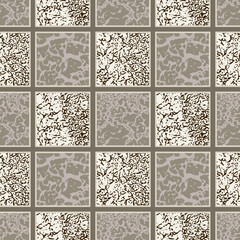 Checkered Seamless Pattern with Textured Effect