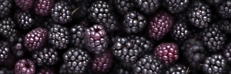 blackberry background close-up, Berries are fresh and juicy, blueberry, different size and shape. Vegetarian snack, healthy diet food, Generative AI