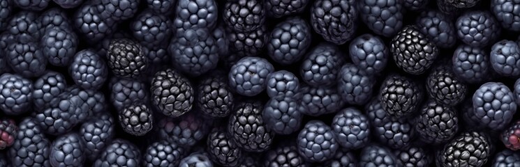 blackberry background close-up, Berries are fresh and juicy, blueberry, different size and shape. Vegetarian snack, healthy diet food, Generative AI