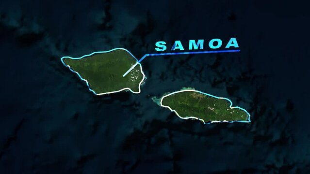 Samoa Map Animation