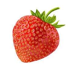 Draw strawberry isolated on white background
