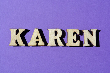 Karen, slang word as banner headline