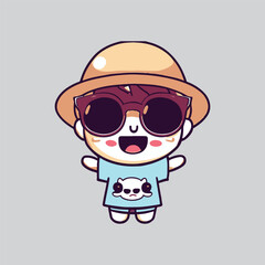 kawaii cute happy boy t shirt design