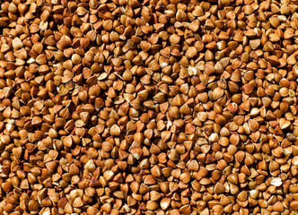 Buckwheat, grains, close-up